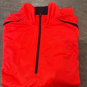 SPTK   Men's Vibrant Red Quarter-Zip Long Sleeve